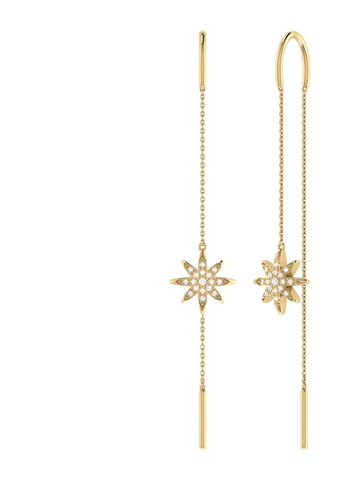 LuvMyJewelry Twinkle Star Tack-In Diamond Earrings in 14K Yellow Gold Vermeil on Sterling Silver product
