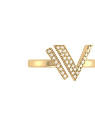 Visionary IV Open Diamond Ring in 14K Yellow Gold Vermeil on Sterling Silver