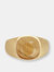 Wood Jasper Iconic Stone Signet Ring in 14K Yellow Gold Plated Sterling Silver - Gold