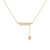 Wrecking Ball Double Bar Bolo Adjustable Diamond Lariat Necklace In 14K Yellow Gold Vermeil On Sterling Silver - Yellow Gold