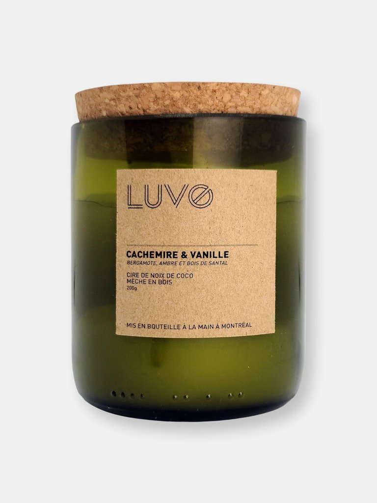 Cashemere & Vanilla Wooden Wick Scented Candle