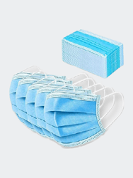 100 Pack Kids Disposable Face Masks - 3 Ply, Breathable & Comfortable - Blue