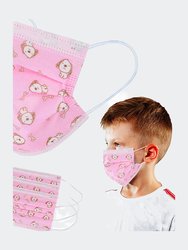 100 Pack Kids Disposable Face Masks - 3 Ply, Breathable & Comfortable