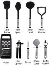 Cooking Utensils Set (Grey & Black) – 23 Pieces