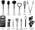 Cooking Utensils Set (Grey & Black) – 23 Pieces