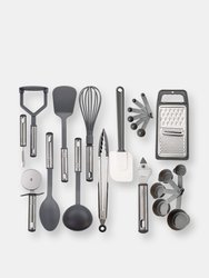 Cooking Utensils Set (Grey & Black) – 23 Pieces