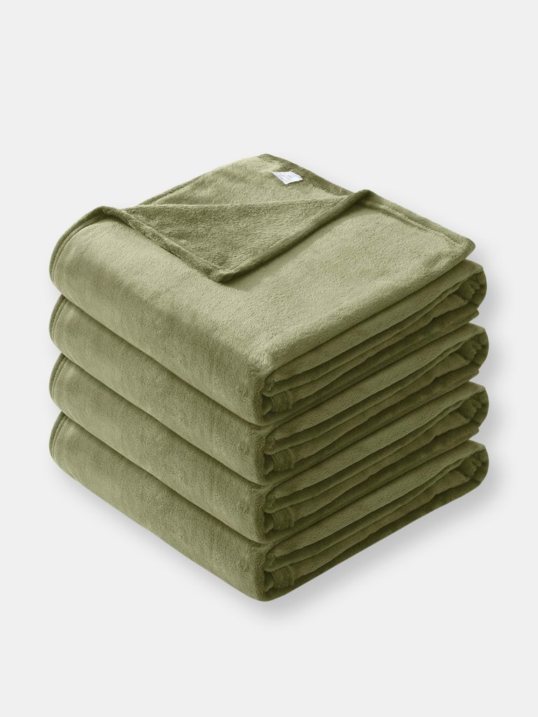 Microfiber Soft Fleece Blanket - Green