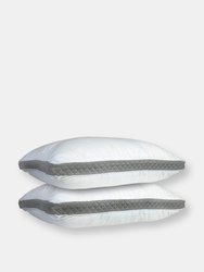 Set of 2 Premium Gusseted Pillows - Grey
