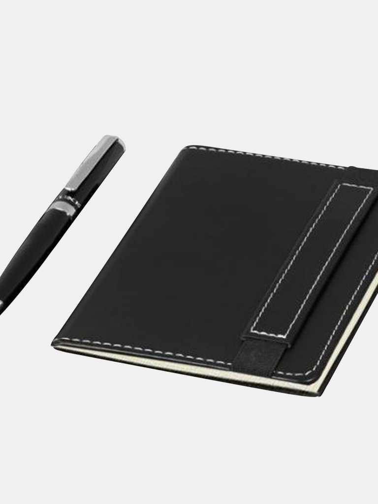 Luxe Legatto Notebook and Pen Gift Set (Solid Black) (One Size) - Solid Black