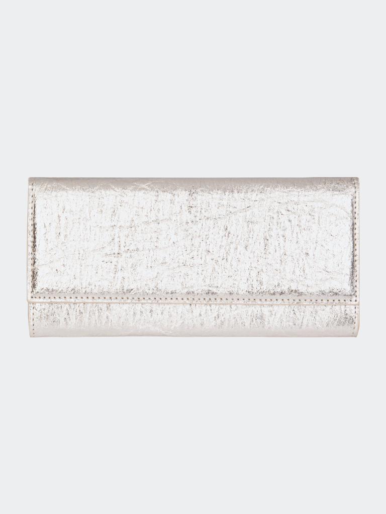 Silver Piñatex Continental Wallet - Silver