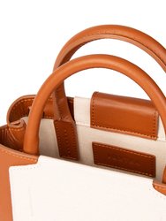 Tan & Cream Mini Handbag | The Nina