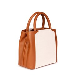 Tan & Cream Mini Handbag | The Nina