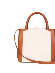 Tan & Cream Mini Handbag | The Nina