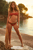 Katie Austin Twisted Bikini Top - Saffron Shimmer