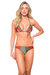 Tricolore Bikini Bottom - Olive, Rose Gold Saffron Shimmer