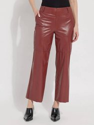 Aimee Vegan Leather Pant - Auburn