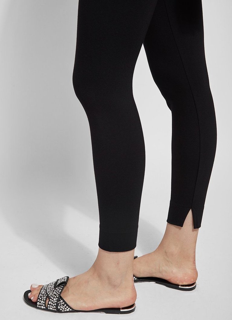 Black Fennel Ankle Slit Legging