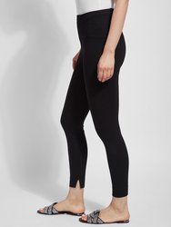 Black Fennel Ankle Slit Legging