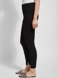 Black Fennel Ankle Slit Legging