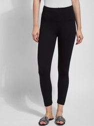 Black Fennel Ankle Slit Legging - Black