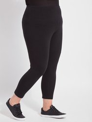 Black Flattering Cotton Crop Legging (Plus Size)