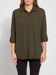 Camper Sporty Button Down - Deep Olive