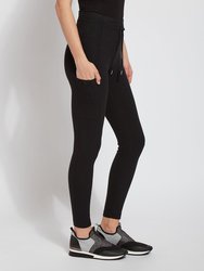 Cotton Lounge Ankle Jogger - Black