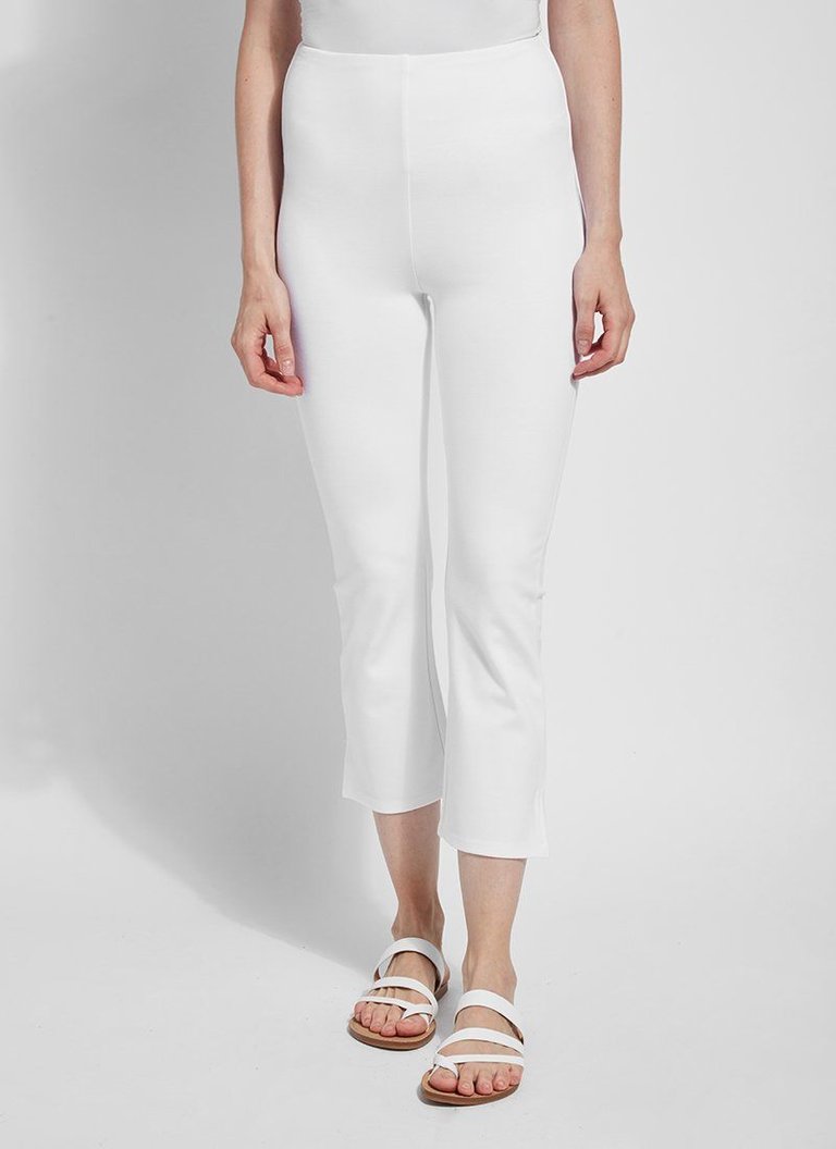 Cropped Kick Flare - White