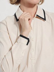 Diana Shirt With Contrast Trim In Crisp Chino