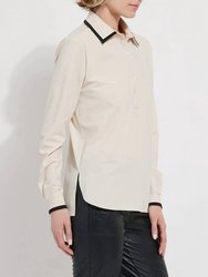 Diana Shirt With Contrast Trim In Crisp Chino