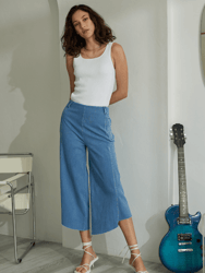 Echo Denim Culottes (23" Inseam)