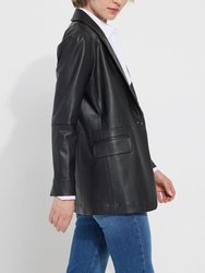 Eira Vegan Leather Blazer