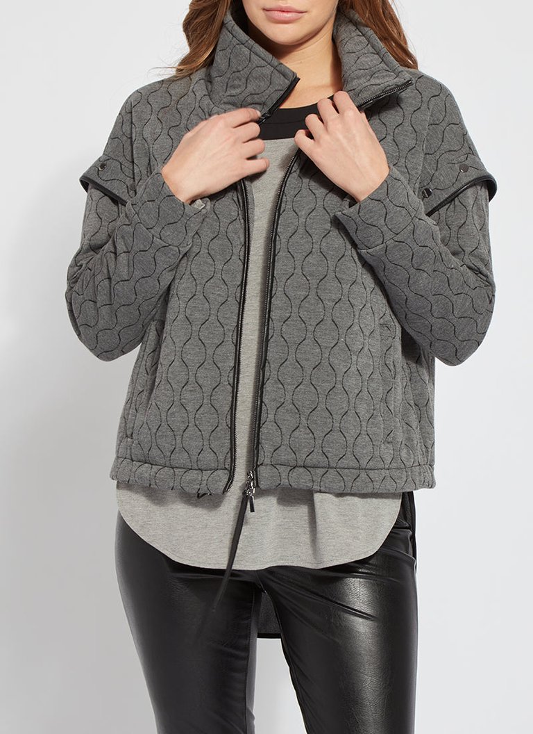 Ella Convertible Jacket - Charcoal Melange