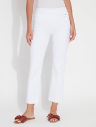 Elle Ankle Flare Denim (27.5" Inseam Plus Size) - White