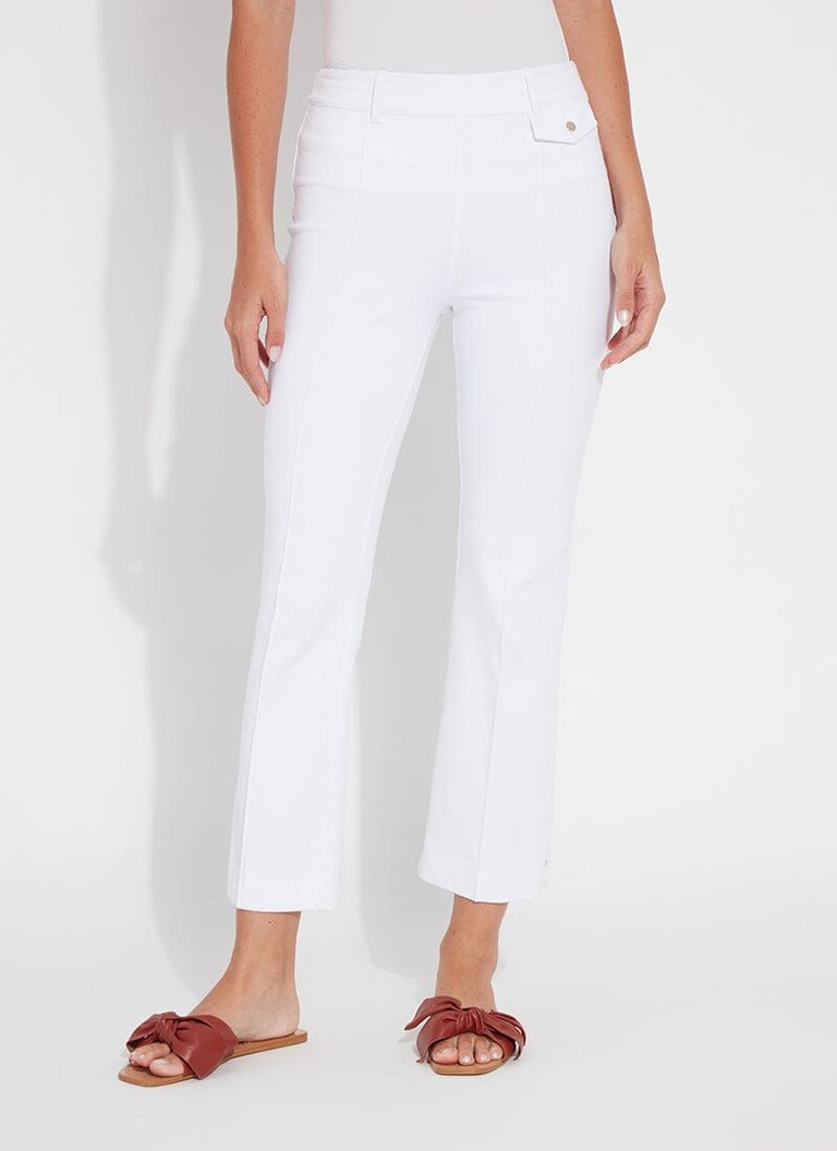 Elle Ankle Flare Denim (27.5" Inseam Plus Size) - White