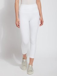 Flattering Cotton Crop Legging - White