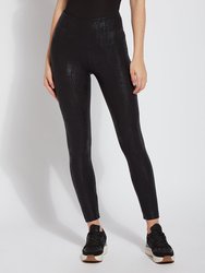 Flattering Cotton Legging Printed - Liquid Black