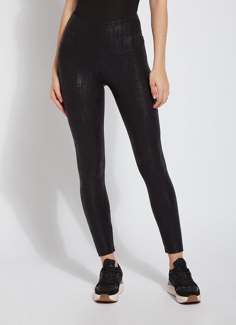 Flattering Cotton Legging Printed - Liquid Black