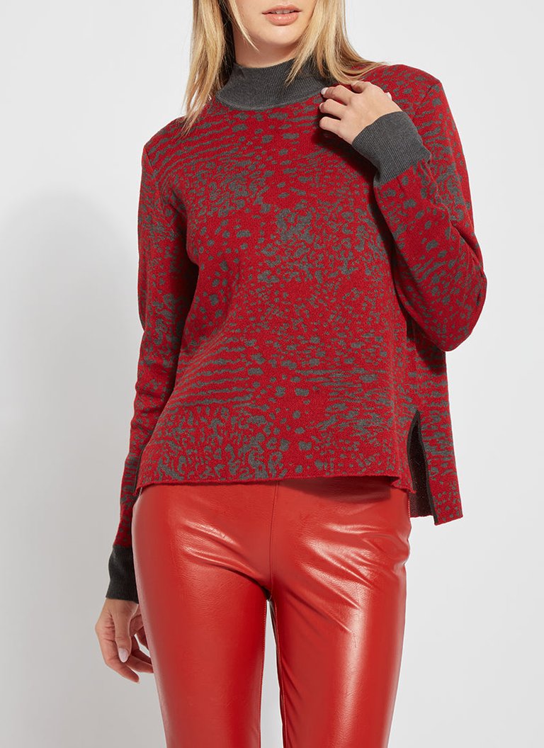 Jessie Cropped Sweater - Mixed Animal