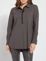 Lydia Pull Over Top - Solid Charcoal