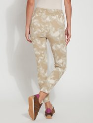 Lynette Scallop Edge Denim Pattern Pant