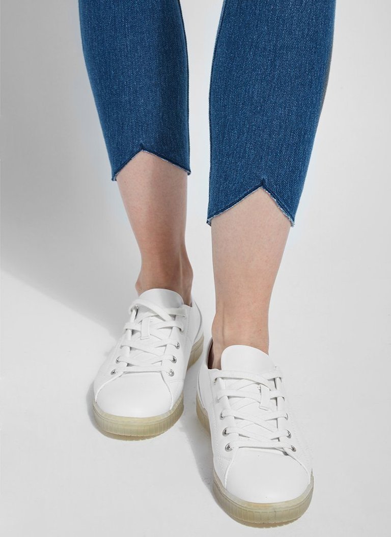 Scallop Edge Ankle Denim Legging  Lyssé New York: Fabric. Fit. Fashion. –  LYSSÉ