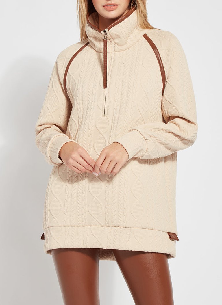 Marian Quilted Pullover (Plus Size) - White Oak