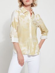 Patterned Roll Tab Connie Shirt - Floating Shadows