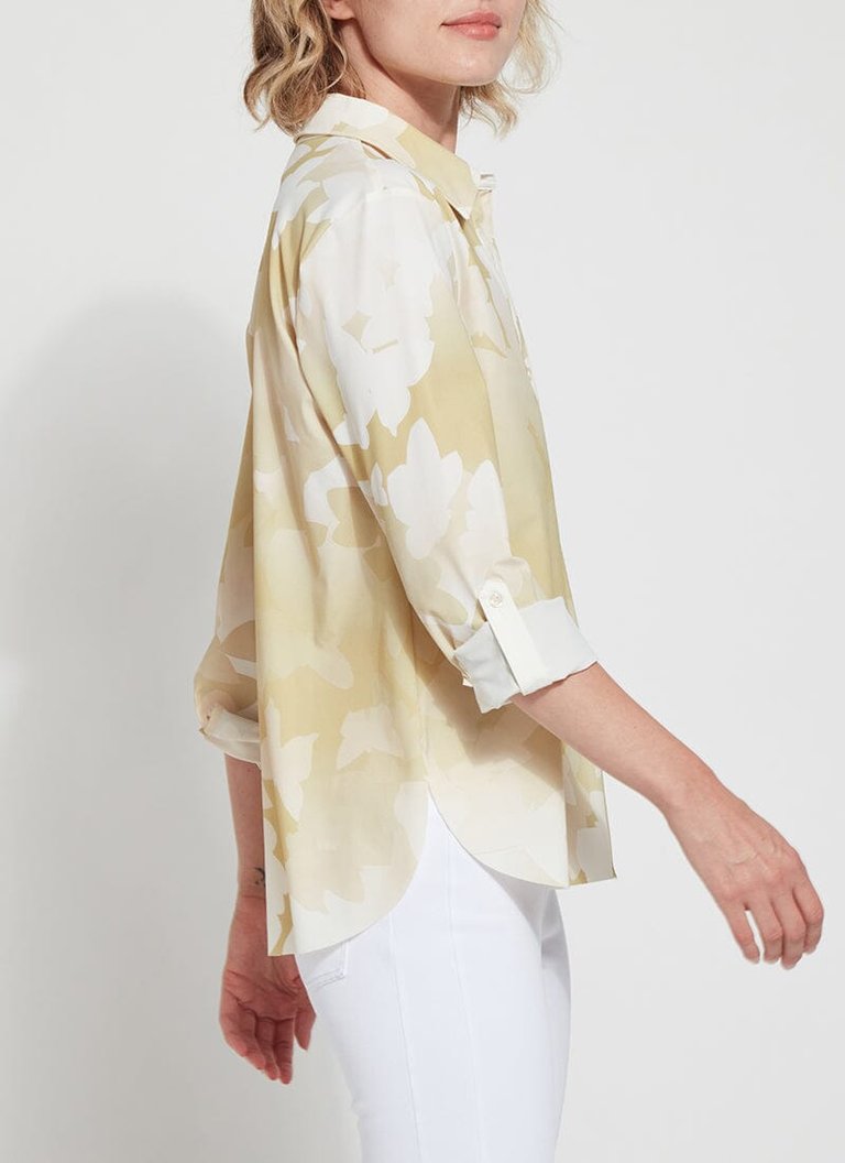 Patterned Roll Tab Connie Shirt