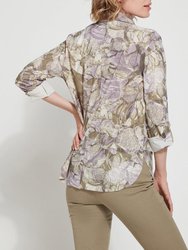 Patterned Roll Tab Connie Shirt