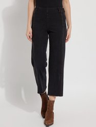 Payton Wide Leg Crop Jeans - 26" Inseam - Midtown Black
