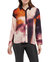 Printed Stitched Satin Watercolor Blouse - Purple Watorcolo