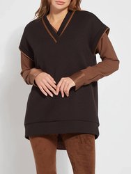 Quilted Convertible Sweatshirt - Black