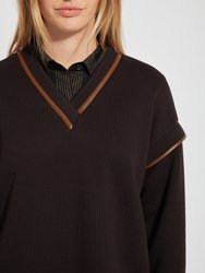 Quilted Convertible Sweatshirt